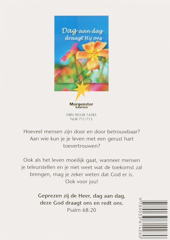 Achterkant van Dag aan dag draagt Hij ons