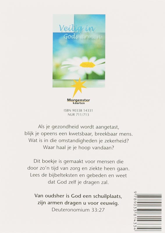 Achterkant van Veilig in Gods armen