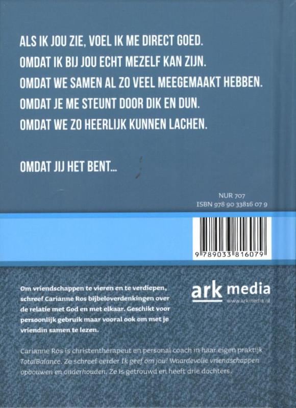 Achterkant van Omdat jij het bent