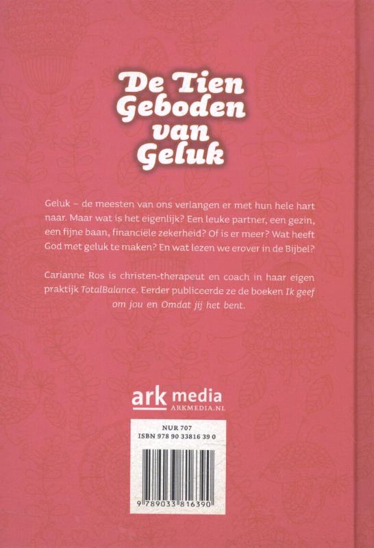 Achterkant van De tien geboden van geluk