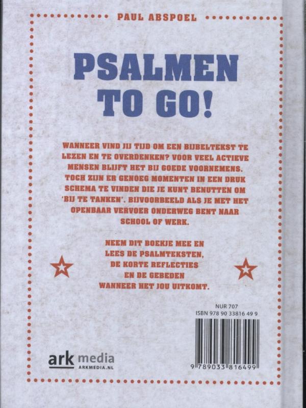 Achterkant van Psalmen to go
