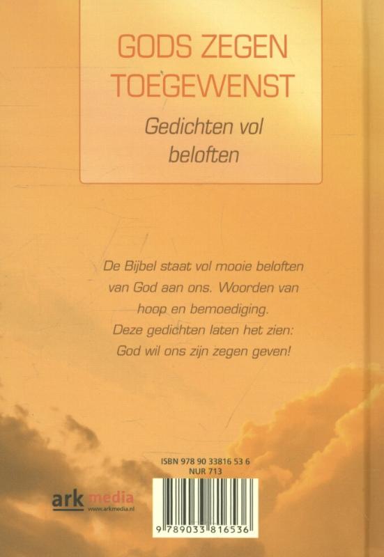 Achterkant van Gods zegen toegewenst