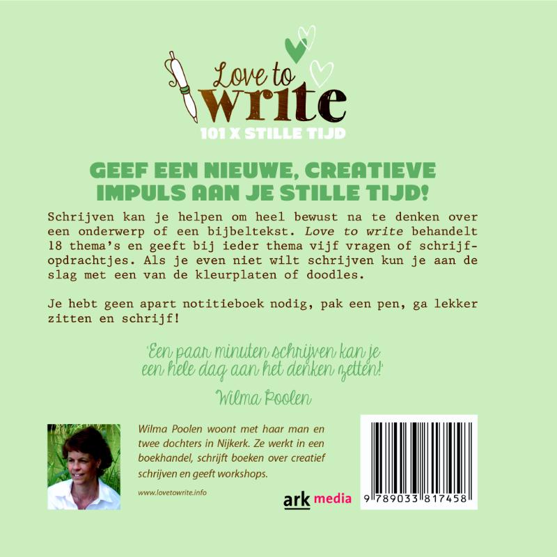 Achterkant van Love to write!