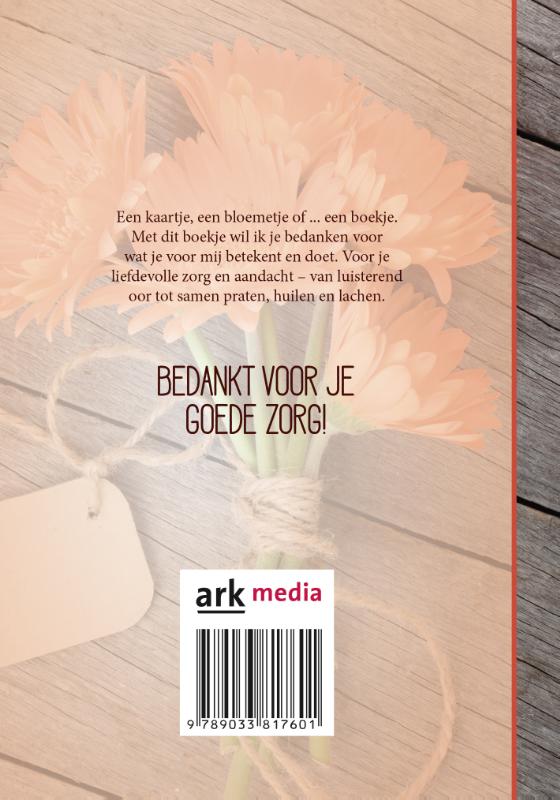 Achterkant van Bedankt voor je goede zorg