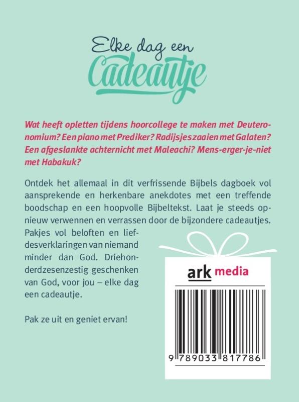 Achterkant van Elke dag een cadeautje