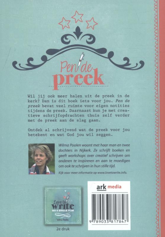 Achterkant van Pen de preek