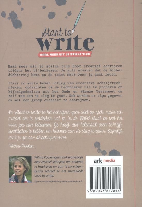 Achterkant van Start to write