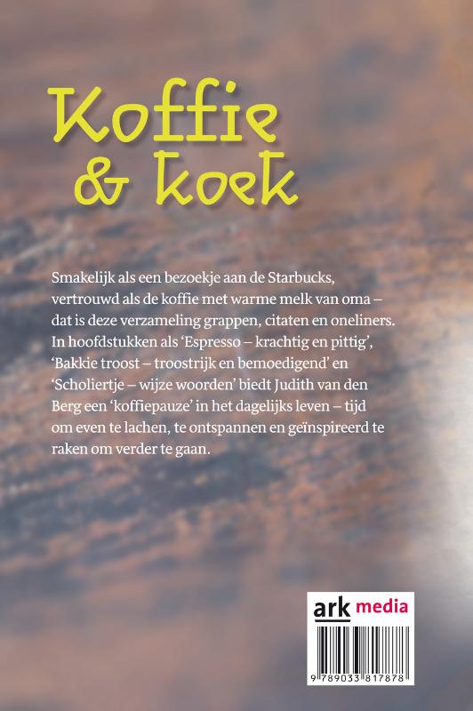 Achterkant van Koffie & koek