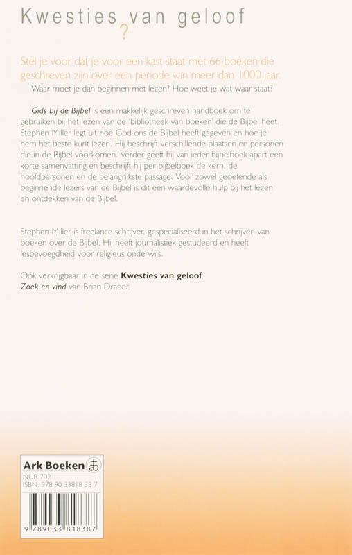 Achterkant van Gids bij de Bijbel