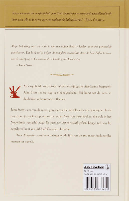 Achterkant van Bijbels dagboek