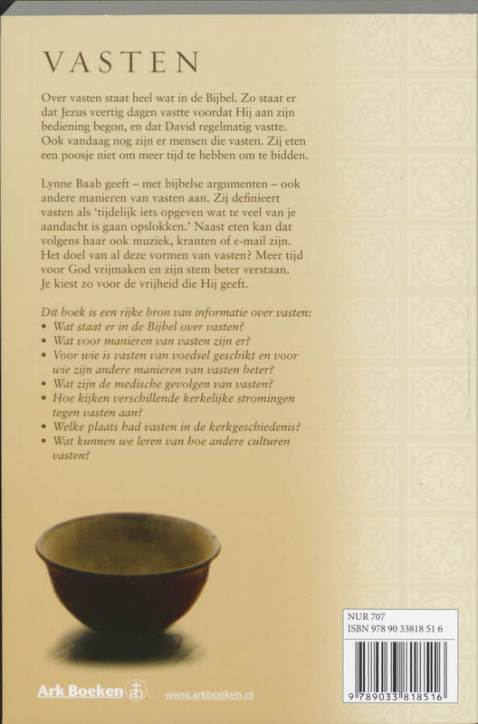 Achterkant van Vasten