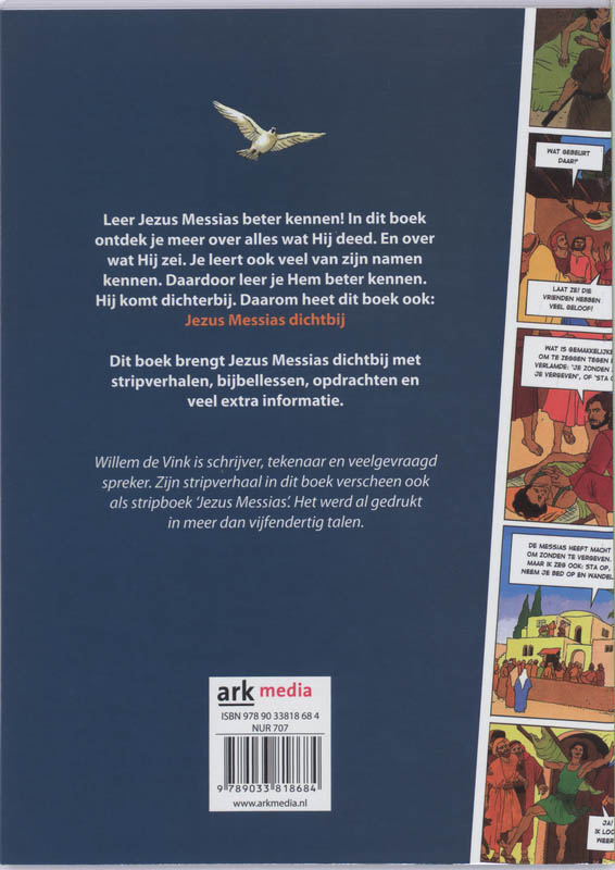 Achterkant van Jezus Messias dichtbij