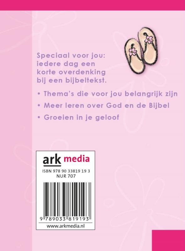 Achterkant van Bijbels dagboek voor meiden