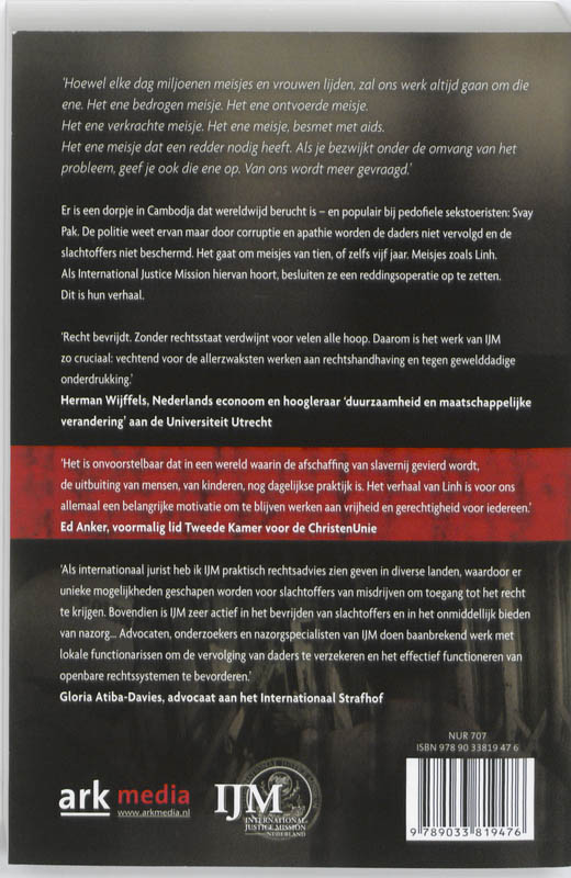 Achterkant van Vrijheid voor Linh