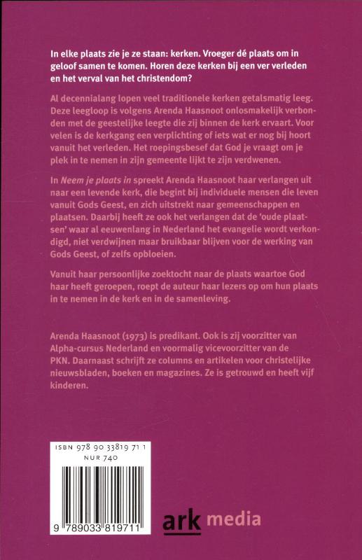 Achterkant van Neem je plaats in