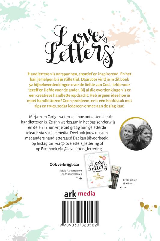 Achterkant van Loveletters handletteren