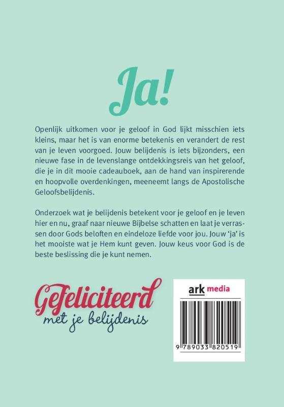 Achterkant van Gefeliciteerd met je belijdenis
