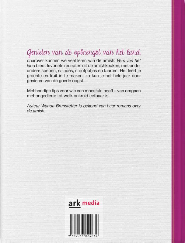 Achterkant van Vers van het land