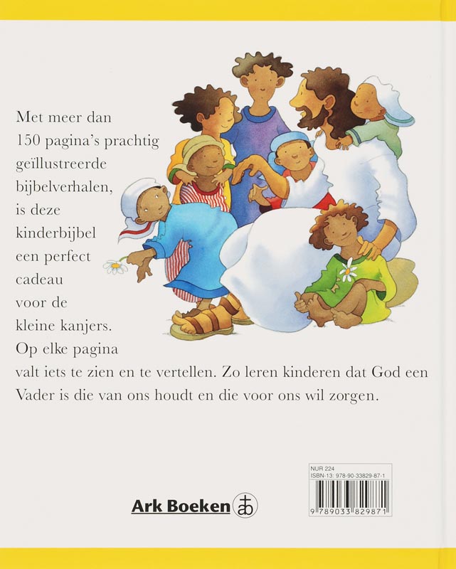 Achterkant van Bijbel voor kleine kanjers