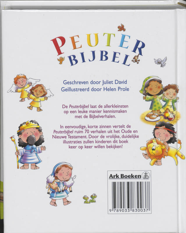 Achterkant van Peuterbijbel