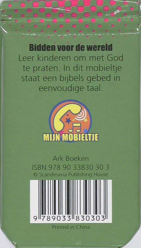 Achterkant van Bidden voor de wereld