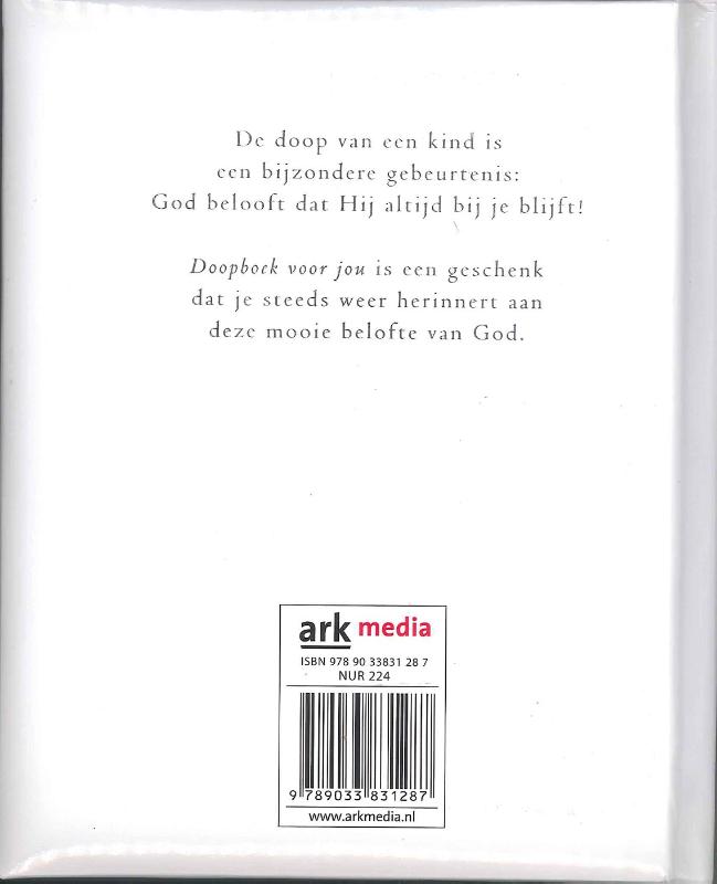 Achterkant van Doopboek voor jou