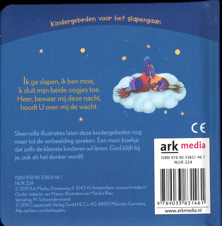 Achterkant van Ik ga slapen, ik ben moe