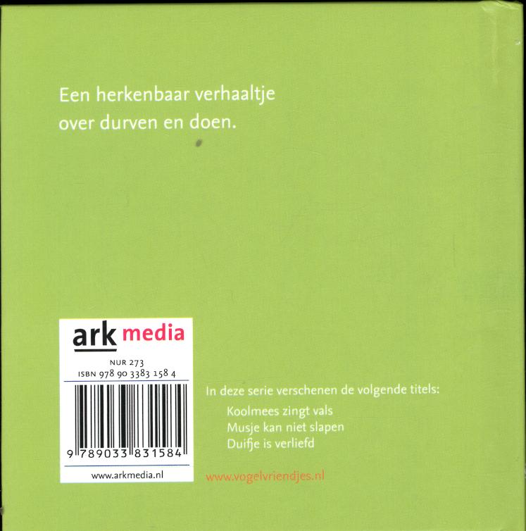 Achterkant van Merel durft niet