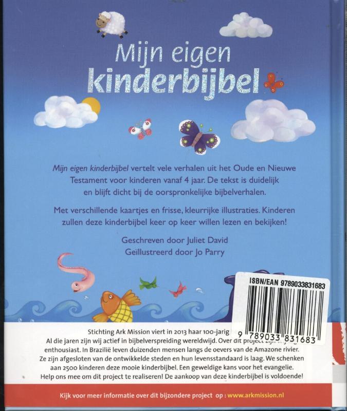 Achterkant van Mijn eigen kinderbijbel