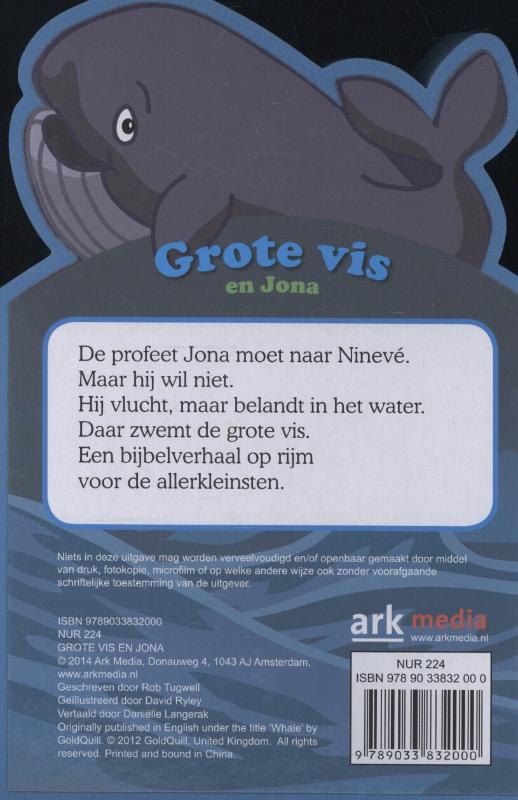 Achterkant van Grote vis en Jona