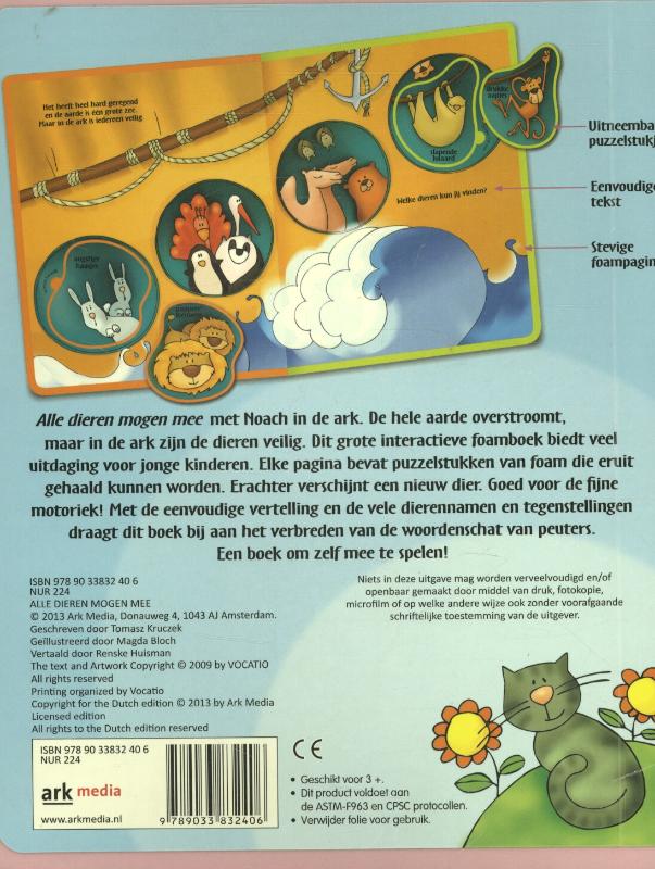 Achterkant van Alle dieren mogen mee
