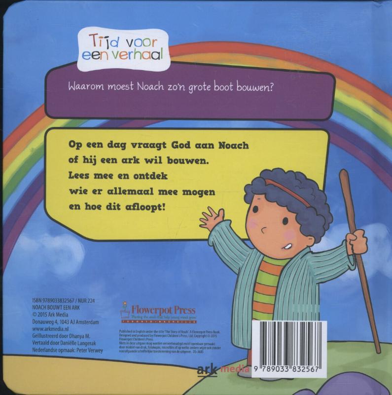 Achterkant van Noach bouwt een ark