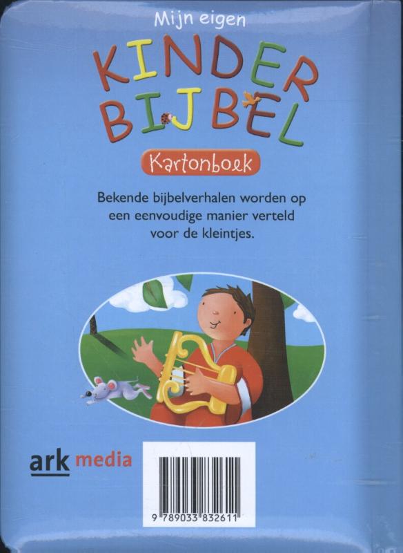 Achterkant van Mijn eigen kinderbijbel kartonboek