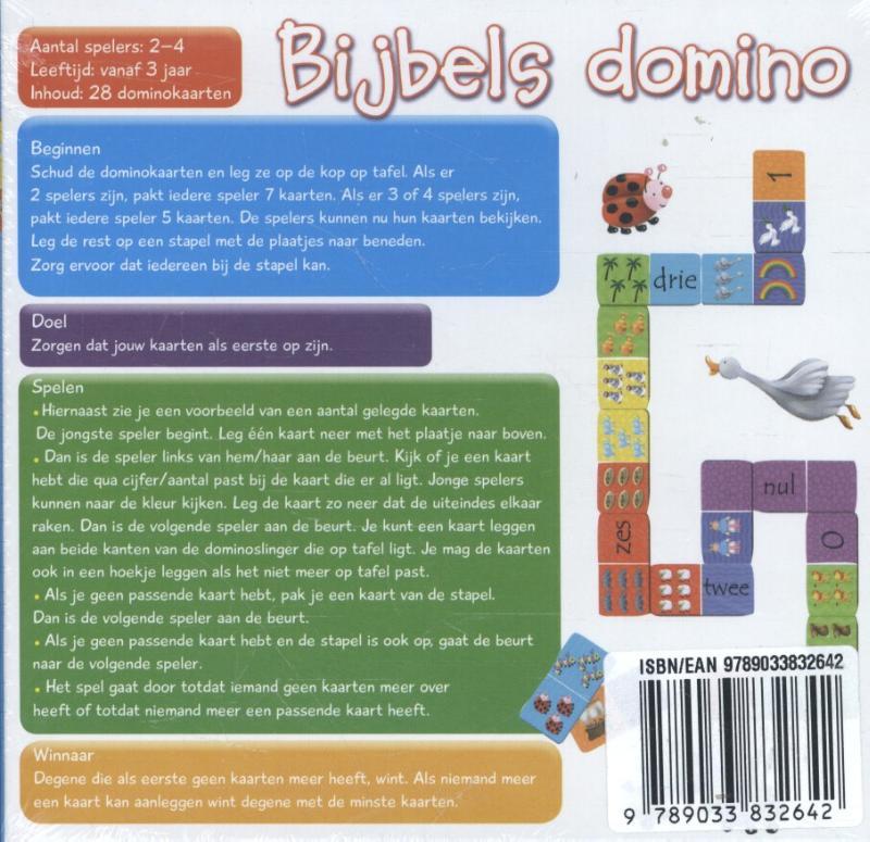Achterkant van Bijbels domino