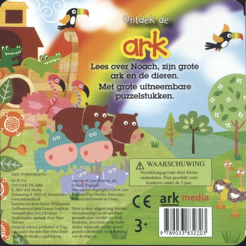 Achterkant van Ontdek de ark
