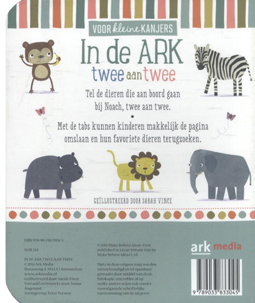 Achterkant van In de ark twee aan twee