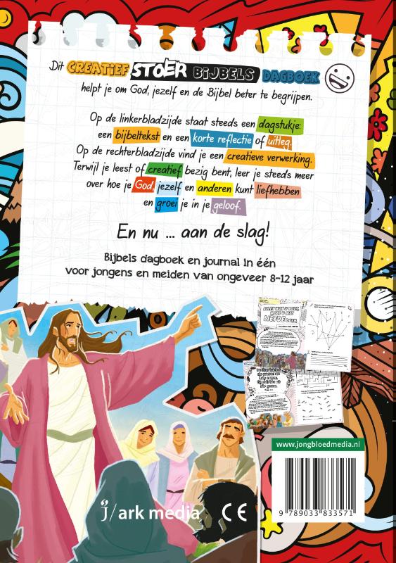 Achterkant van Creatief stoer Bijbels dagboek