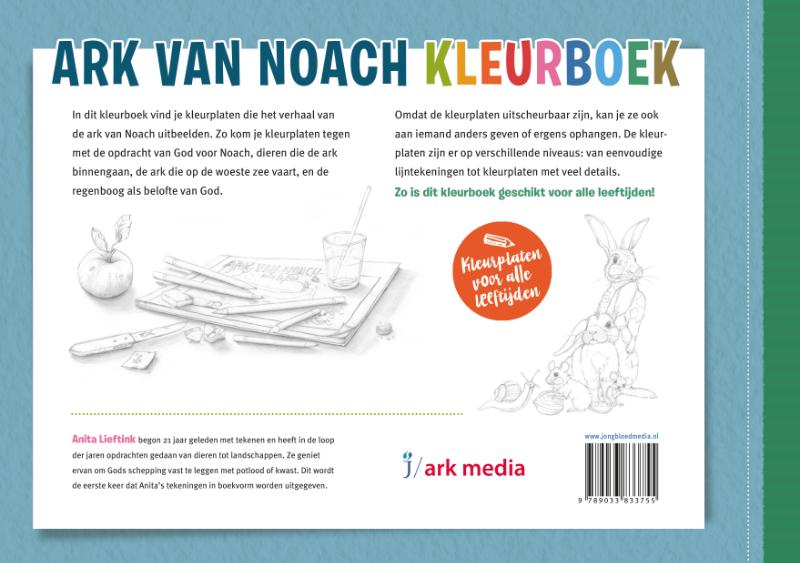 Achterkant van Ark van Noach Kleurboek