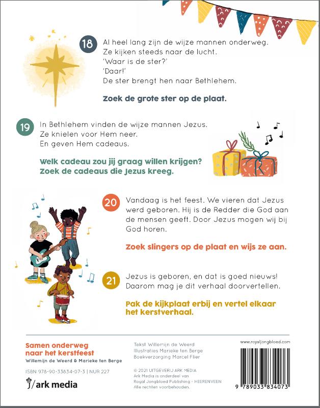 Achterkant van Samen onderweg naar het kerstfeest