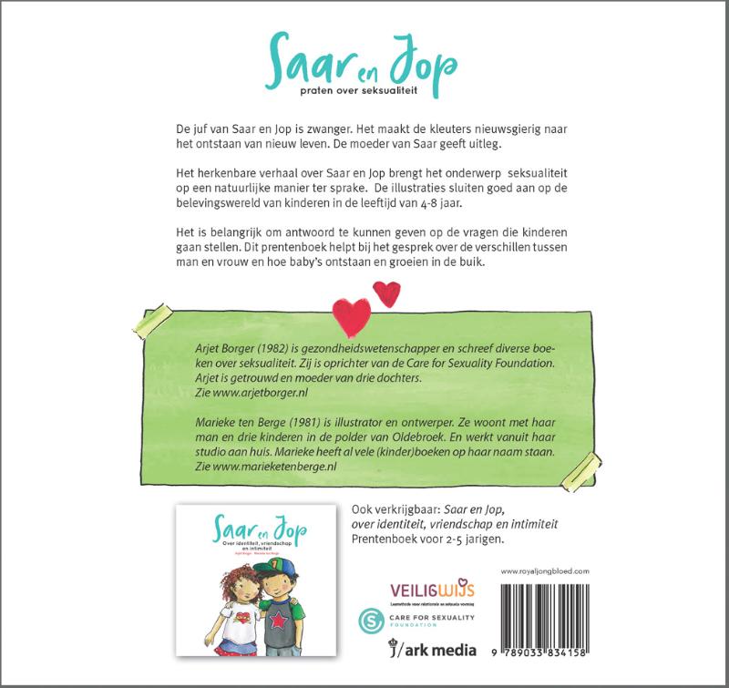Achterkant van Saar en Jop praten over seksualiteit