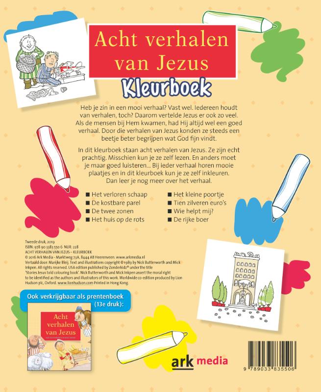 Achterkant van Acht verhalen van Jezus