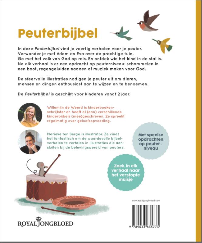 Achterkant van Peuterbijbel
