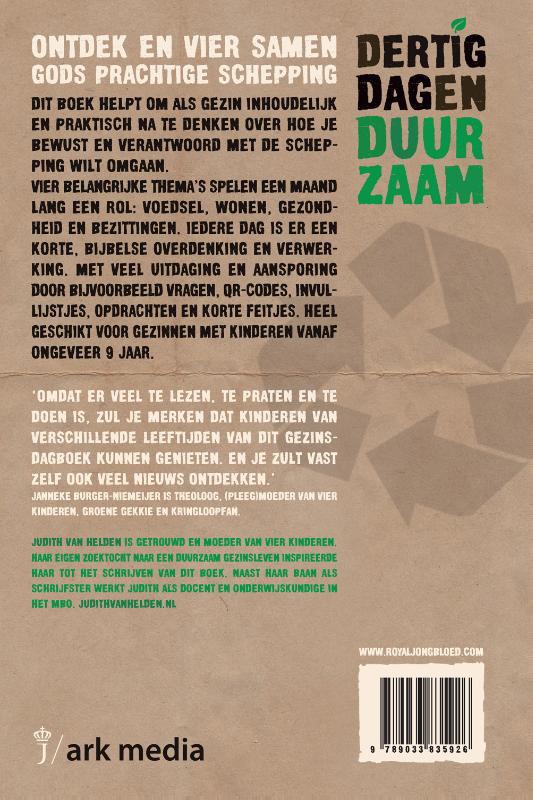 Achterkant van Dertig dagen duurzaam