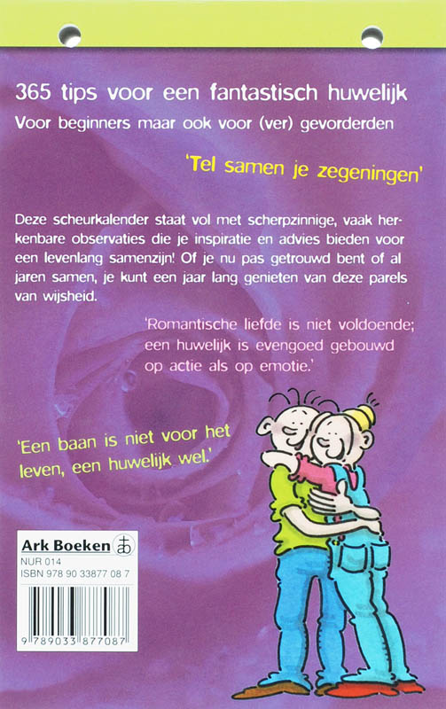 Achterkant van Scheurkalender