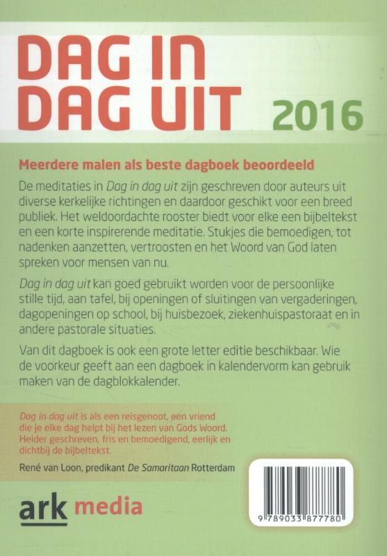 Achterkant van 2016