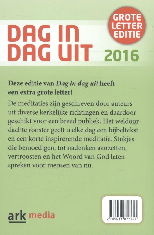 Achterkant van 2016