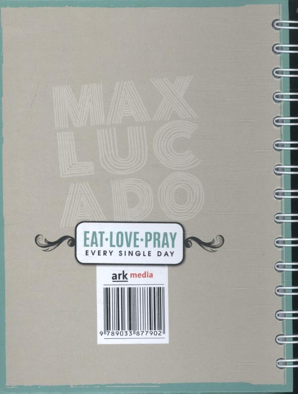 Achterkant van Max Lucado agenda yr
