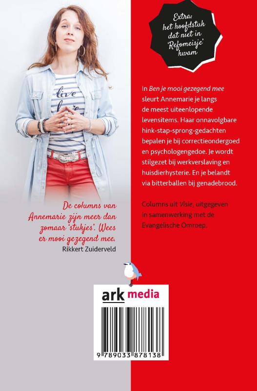 Achterkant van Ben je mooi gezegend mee