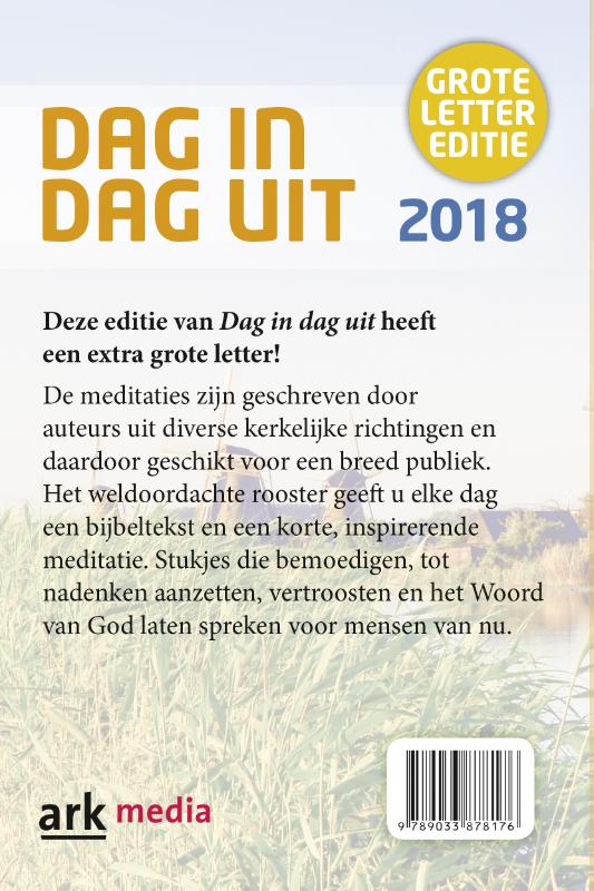 Achterkant van Dag in dag uit 2018