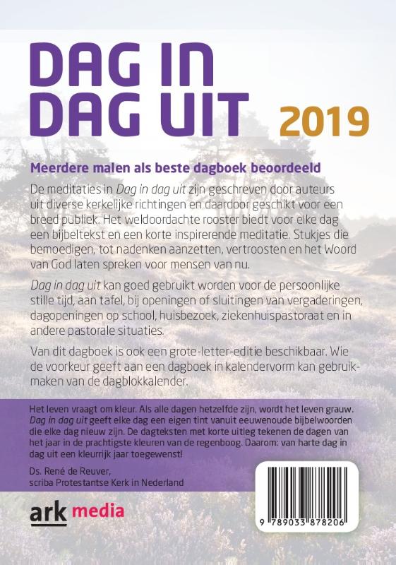 Achterkant van Dag in dag uit 2019